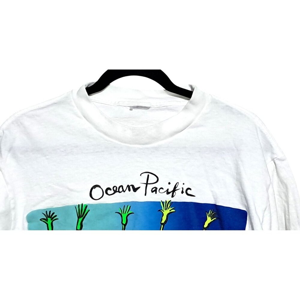 Vintage OP Womens Crop Top 1989 Ocean Pacific Shirt Single Stitch - Picture 4 of 9